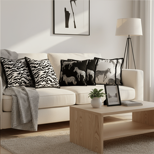 SOGA 6pc 45cm Zebra Decorative Pillow <b>Cover</b> Set Wildlife Abstract Safari Accent <b>Cushion</b> Cases for Sofa Bed - Product Image 2