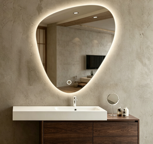 Modern <b>LED</b> <b>Wall</b> <b>Mirror</b> Irregular Backlit Vanity <b>Mirror</b> Frameless Bathroom Dressing <b>Mirror</b> for Hotel Washroom - Product Image 6