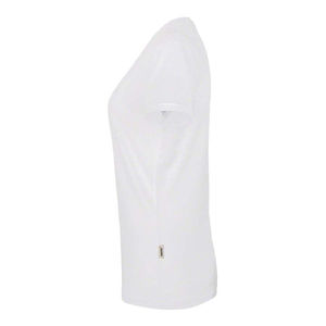 Camiseta de Punto para Mujer, Cuello en V, Manga Corta, Color Sólido, 100% Algodón, Transpirable, Corte Regular, para Todas las Temporadas, Roja - Product Image 5