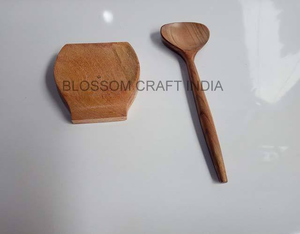 Reposacucharas de Madera de Mango Natural Hecho a Mano al Mejor Precio, Práctico para Guardar Cucharas en la Cocina del Hogar - Product Image 2