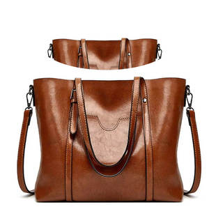 Wholesale Handmade Customized Genuine Leather Water Resistant <b>Tote</b> <b>Bag</b> Fashion Zipper Shoulder Handbag Large Capacity - Product Image 2