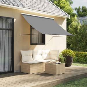 Auvent rétractable en acier anthracite 98,4 x 59,1 po en polyester, produit d'auventage extérieur ciblé - Product Image 1