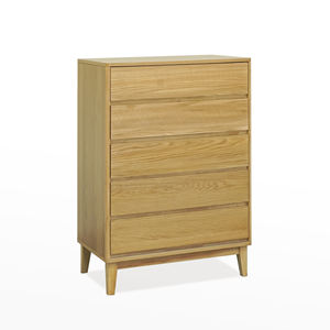 Cómoda de Madera de Caucho Ecológica para Dormitorio, Cajonera de Madera, Capacidad OEM/ODM - Product Image 1