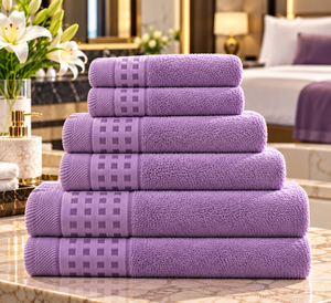 <b>Luxury</b> Class Hotel Bath <b>Towels</b> Sets Of 6pcs Pure Cotton Terry Bath <b>Towels</b> 600 GSM Grade <b>Towels</b> Suppliers Online From India - Product Image 6