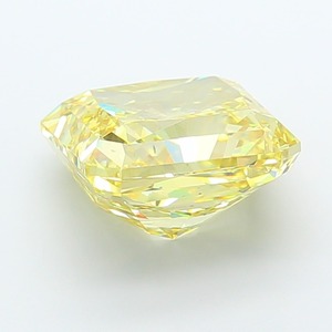 Diamant carré radiant de 12,03 carats, jaune intense fantaisie, clarté VS2, taille EX, CVD, pierre précieuse cultivée en laboratoire, jaune intense, pour bijoux - Product Image 4
