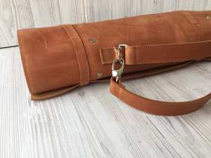 Sac de transport professionnel en cuir véritable pour couteaux de chef, protection robuste pour couteaux de cuisine, organiseur culinaire durable, étui de voyage - Product Image 5