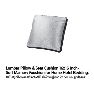 Coussin lombaire et coussin de siège 16x16 pouces - Coussin en mousse à mémoire de forme souple pour la maison, l'hôtel et la literie - Product Image 2
