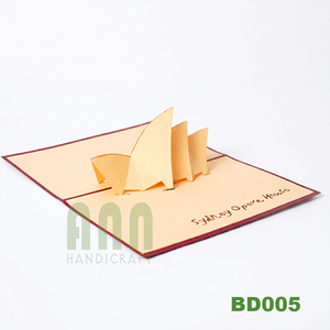 การ์ดป๊อปอัพ3D ซิดนีย์ที่ทำด้วยมือจากเวียดนามบัตรป๊อปอัพของที่ระลึกแลนด์มาร์คออสเตรเลียวันเกิดปีใหม่การ์ดอวยพรผิวด้าน - Product Image 2
