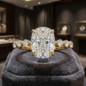 Vaayu Jewels VJ4669 IGI Certified Lab Grown Cushion Cut Diamond Engagement Wedding Ring Side <b>Stones</b> 10K/14K/18K Gold 925/935 - Product Image 1