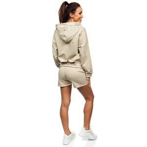 Survêtement de gymnastique pour hommes, vêtements de Jogging, compression, sweat à capuche et short personnalisés avec fermeture éclair - Product Image 3