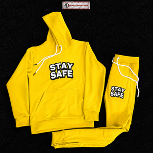 Conjunto Deportivo Amarillo para Hombre, Sudadera con Capucha y Pantalones Jogger con Estampado Personalizado, Ropa Deportiva Informal de Calle, Ropa Deportiva de Felpa para Gimnasio y Entrenamiento - Product Image 5