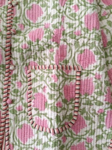 เสื้อแจ็คเก็ตผ้าฝ้ายพิมพ์ลายบล็อก: เสื้อโค้ทโบโฮทำมือ - Product Image 6