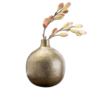 Jarrones de Flores de Metal Martillado con Acabado Dorado de la Mejor Calidad, Diseño Clásico para Decoración de Mesa de Boda, Hogar y Oficina - Product Image 2