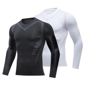 High Quality Full Sleeve Men Swimming <b>Surfing</b> Rash Guard Compression Tops Wholesales Men T Shirt MMA Rash guards - Product Image 2