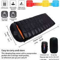 Sac de couchage d'hiver en duvet pour camping, entièrement personnalisable, avec capuche, de qualité supérieure, prix de gros, pour l'extérieur, Bangladesh