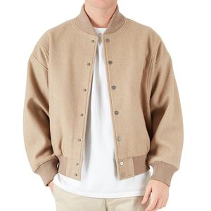 แจ็คเก็ตวาร์ซิตี้ผู้ชายดีไซน์ใหม่ปี 2021 แจ็คเก็ตบอมเบอร์ลำลองติดกระดุม ปักโลโก้ได้  ไซส์ใหญ่พิเศษ - Product Image 1