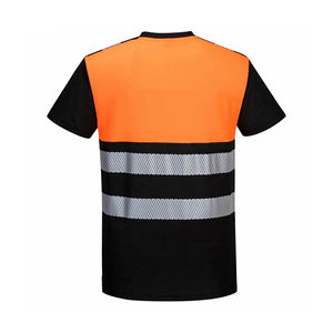 เสื้อยืดทำงานผู้ชายแบบสะท้อนแสง Hi-Vis ANSI Class 1 พร้อมไฟ LED กันน้ำ ระบายอากาศ แห้งเร็ว ปรับแต่งได้ - Product Image 3