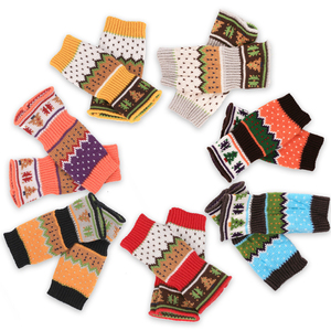 Nouveaux gants en tricot jacquard pour femmes, en acrylique et coton, décontractés, chauds pour l'hiver, compatibles avec les écrans tactiles, pour les sports de plein air - Product Image 5