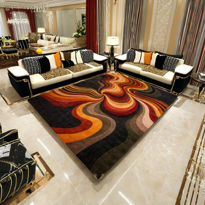 พรมขนสัตว์ทอมือขนาดใหญ่พิเศษ 8x10 9x12 10x14 ลายแบบนามธรรมทันสมัย สีเบจน้ำตาล พรมปูพื้นห้องนั่งเล่นหรูหรา ขนาดสั่งทำได้ - Product Image 1