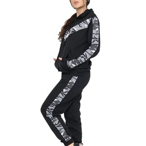 Ensemble de survêtement rose à capuche pour femme, style tendance, 2 pièces, vêtements de sport, fabricant de logos personnalisés - Product Image 5