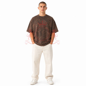 Camiseta Ligera Premium con Efecto Desgastado por el Sol, Diseño de Hombros Caídos y Cuello Redondo para Ropa Casual Moderna de Uso Diario - Product Image 4