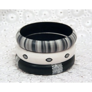 กำไลไม้เพ้นท์ลายสไตล์โบโฮชิค เครื่องประดับไม้สุดชิค - Product Image 6
