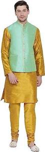 2026 Designer <b>Kurta</b> Pajama for <b>Men</b> | Traditional Shalwar Kameez Set | Wholesale <b>Men's</b> Islamic Ethnic Wear for Eid - Product Image 5