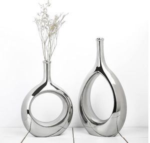 Vase à fleurs en métal élégant, décoration de mariage, centre de table, design luxueux, finition durable, look élégant, qualité supérieure - Product Image 3
