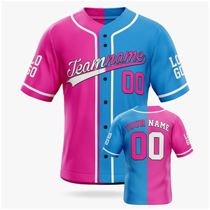 Maillot de baseball à sublimation, dernier design, personnalisable avec nom de joueur, manches courtes, entièrement boutonné, logo personnalisé, maillot de softball, prix bas - Product Image 1