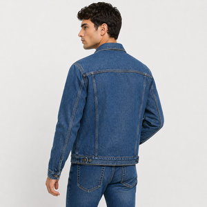 Men Denim Jacket Breathable from premium cotton blend durable stitching modern fit stylish comfortable for daily wear all season - Product Image 3