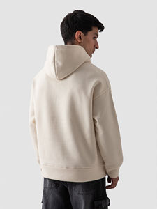 Sudadera con capucha de forro polar para hombre, corte regular, con cremallera, estilo urbano, hombros caídos, algodón de 500g de alto gramaje, con bolsillo, antiencogimiento, funcional - Product Image 5