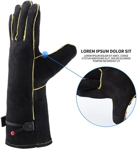 Hematm-guantes de soldadura de cuero resistente al fuego, protección de mano, de seguridad eléctrica, de trabajo, de cuero, resistente al agua - Product Image 3