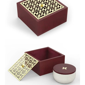 Brûleur à Bakhoor en bois très demandé avec coupelle en métal résistant à la chaleur – Brûleur d'encens Oud arabe de luxe pour cadeaux Ramadan Kareem - Product Image 1