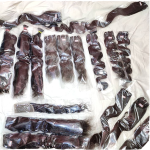 Inde vente en gros 100% cheveux indiens double dessiné brut vierge Remy cuticule aligné naturel droit lâche vague profonde Styles Extensions - Product Image 1