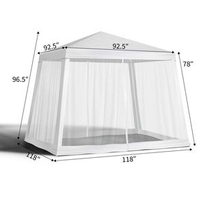 Tenda per Feste Impermeabile 8x8ft in PVC a Doppio Strato con Rete per Matrimoni, Ristoranti, Festival, Mostre, Sfilate di Moda, Chiese - Product Image 2