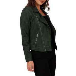 Chaqueta de Cuero Sintético para Mujer, Largo Regular, Material de Cuero Sintético, Color Sólido, en Oferta - Product Image 5