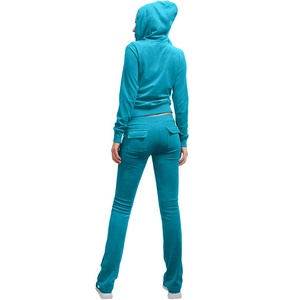 Conjunto Deportivo de Mujer con Capucha, 100% Algodón, Antibacteriano, Color Personalizado, Pantalones Largos de Color Sólido, Casuales, con Bolsillos Laterales, para Invierno - Product Image 4