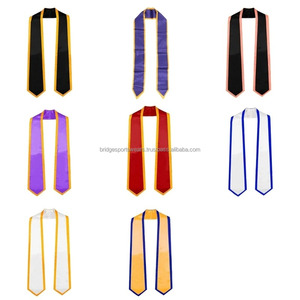 Étole de graduation unisexe personnalisée avec logo, en satin polyester imprimé et tricoté - Product Image 2