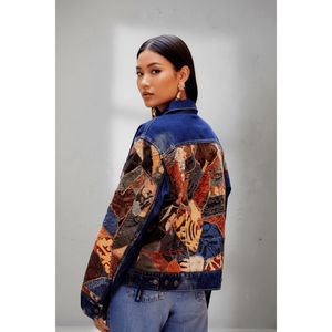 Fabricant et exportateur de vestes en jean patchwork en gros - Product Image 4