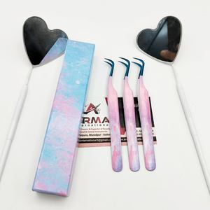 แหนบต่อขนตาปลายแหลมสีน้ำเงินแบบโค้งรุ่น Hock ขายดีที่สุด ใช้งานได้จริง ทนทาน เป็นมิตรต่อสิ่งแวดล้อม พร้อมโลโก้สั่งทำได้ - Product Image 3