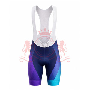 Ensemble maillot et short de cyclisme pour homme, dégradé violet-bleu, 100 % polyester, uniforme de cyclisme - Product Image 5