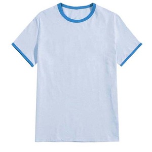 Camisetas Ringer Personalizadas OEM, Cuello Redondo, Algodón, Estilo Vintage, Fitness, Manga Corta, para Hombre, Tallas Grandes - Product Image 2