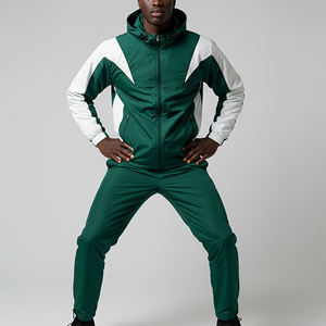 OEM Custom Logo Men's Nylon Windbreaker Tracksuit Oversized Lightweight Workout Clothing <b>Set</b> - Product Image 3
