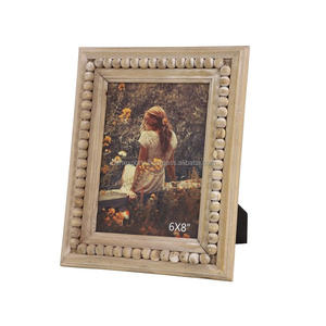 Cadre photo en bois artisanal créatif, rustique, en bois naturel, décoration de maison de style farmhouse, personnalisable, pour afficher les souvenirs de famille, cadeau de mariage - Product Image 1