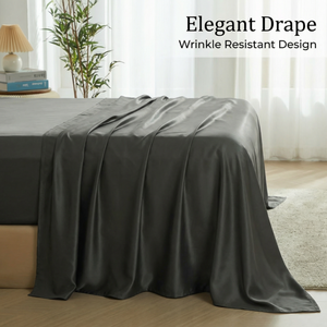 Luxury 100% Bamboo Fiber Bedding Set Modern Solid Color Breathable Wrinkle Resistant Fade Resistant <b>Flat</b> <b>Fitted</b> <b>Sheet</b> Sets - Product Image 6