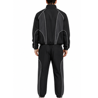 Survêtement en nylon imprimé pour homme, veste athlétique à fermeture éclair intégrale et pantalon assorti, OEM ODM, vente en gros, vêtements de sport personnalisés, légers