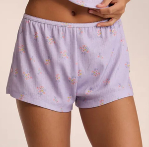 Women's Cute Breathable Knitted Eco-Friendly Smooth Pink Character Print <b>Short</b> Sleeve Pajama Set Front Turn-down Collar Elastic - Product Image 3