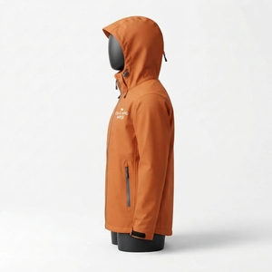 Veste de pluie d'hiver pour homme, imperméable, coupe-vent, respirante, à capuche, avec logo sur le devant, veste de pluie tendance - Product Image 2