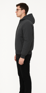 Chaqueta con Capucha y Cierre – Prenda Urbana Minimalista y Elegante para Invierno con Aislamiento Suave y Acabado Mate - Product Image 3