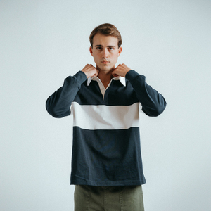 Chemise décontractée à manches longues rayée pour homme, col boutonné, manches longues, tissu tissé bicolore, tenue d'été - Product Image 2